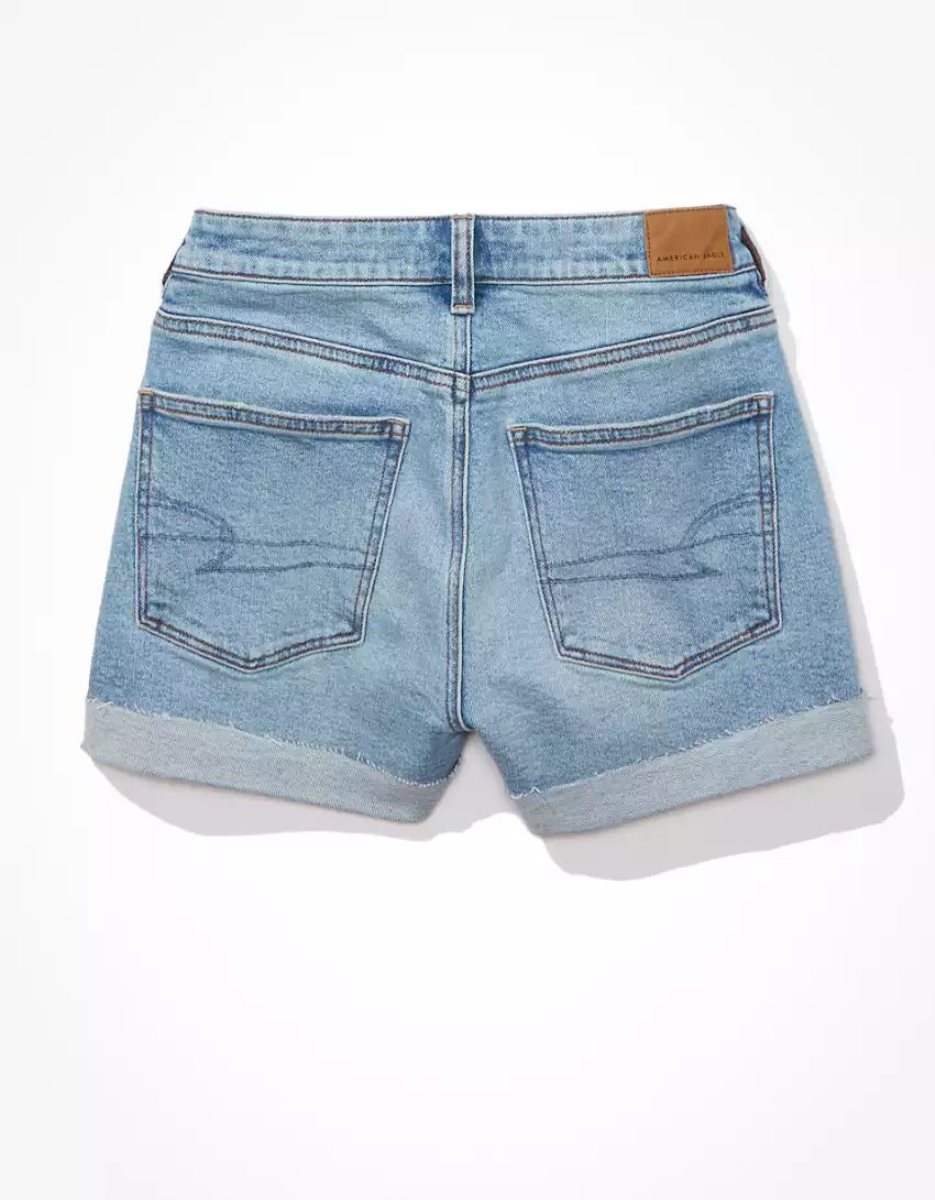 Shorts American Eagle AE Strigid Denim Mom Lavage Clair Femme | LDM-59856312